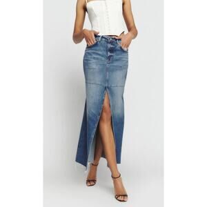Reformation 27 Tazz maxi denim skirt